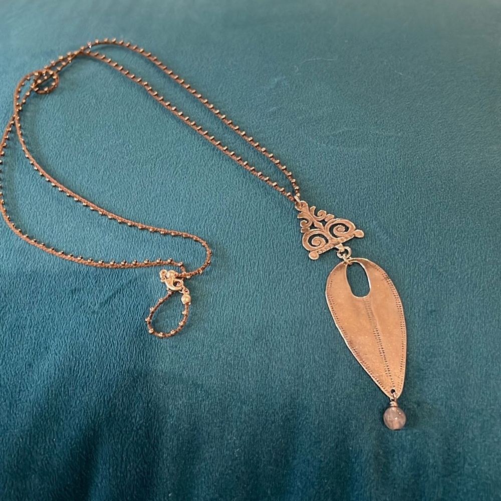 Tara Gasparian silver plated hand-cast bronze Casablanca necklace.